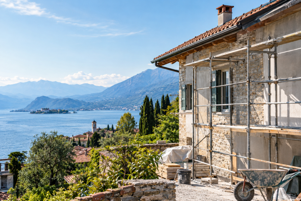 Casa in ristrutturazione sul lago